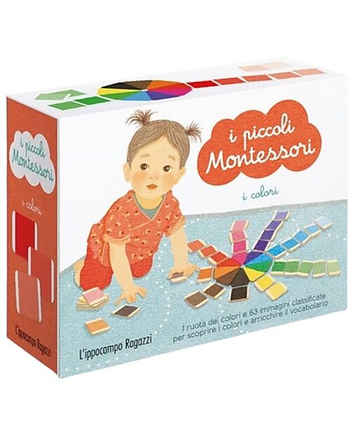L'ippocampo Ragazzi The little Montessori, Colours - 63 cards + color wheel + booklet Montessori Toys