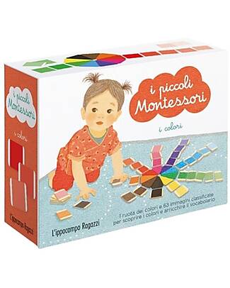 L'ippocampo Ragazzi The little Montessori, Colours - 63 cards + color wheel + booklet Montessori Toys