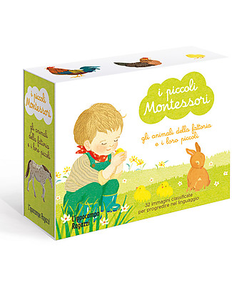 L'ippocampo Ragazzi The little Montessori, Farm's Animals (New Edition) - 32 cards + booklet Montessori Toys