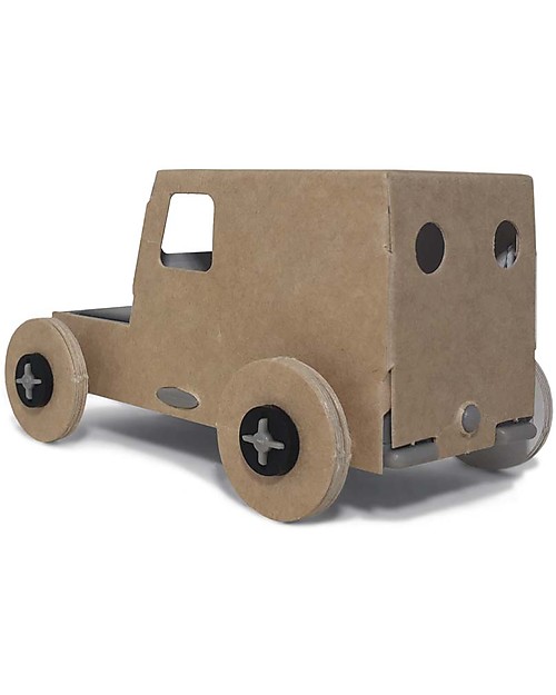 Litogami Autogami, Cardboard Car with Solar-Led Panel! Eco, 2-minutes assembling! Art & Craft Kits