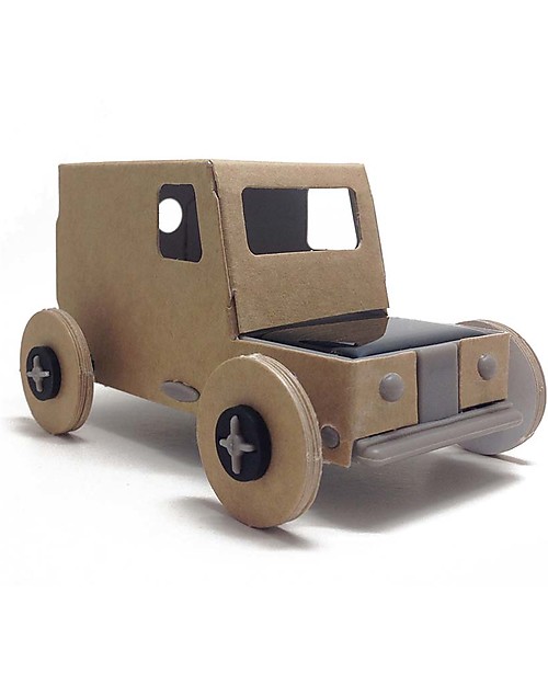 Litogami Autogami, Cardboard Car with Solar-Led Panel! Eco, 2-minutes assembling! Art & Craft Kits