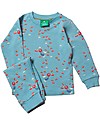 Little Green Radicals Cherry Blossom Pyjamas - Hummingbird - Sky Blue - 100% Organic Cotton Pyjamas