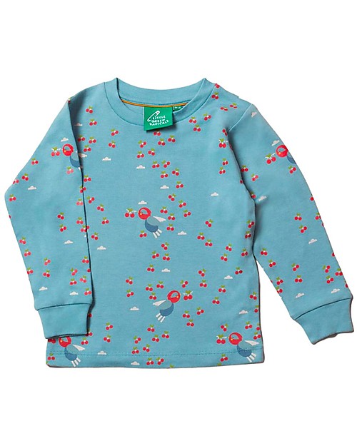 Little Green Radicals Cherry Blossom Pyjamas - Hummingbird - Sky Blue - 100% Organic Cotton Pyjamas