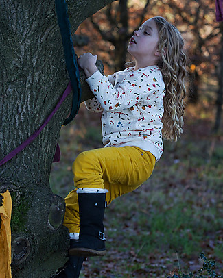 Little Green Radicals Fully Lined Corduroy Jeans - Gold Woodland Adventure - 100% organic cotton Trousers