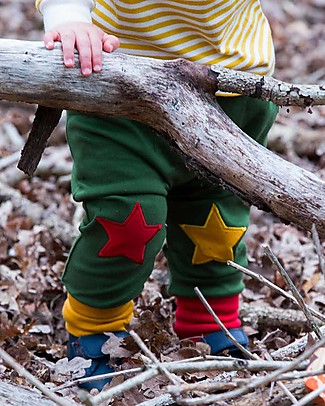 Little Green Radicals Joggers - Star - Woodland Green - 100% Organic Cotton Trousers