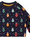 Little Green Radicals Little Monsters Sweatshirt - Dark Blue - 100% Organic Cotton Sweatshirts