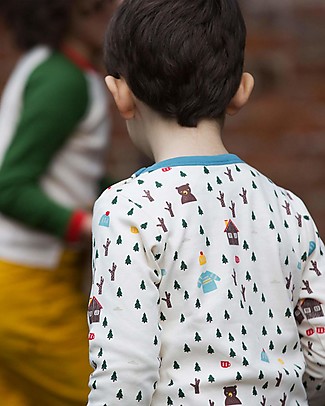 Little Green Radicals Long Sleeves T-shirt with Pocket - Woodlands Adventure - 100% organic cotton Long Sleeves Tops