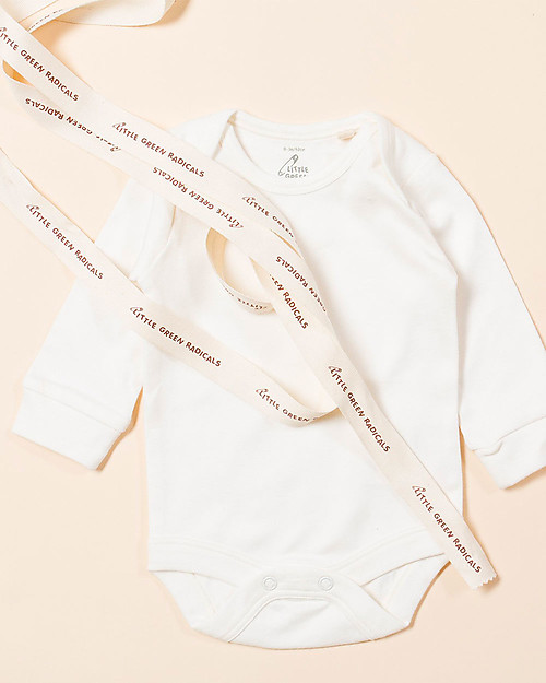 Little Green Radicals Natural Long Sleeve Baby Body - Single Pack - Cream - 100% Organic Cotton Long Sleeves Bodies