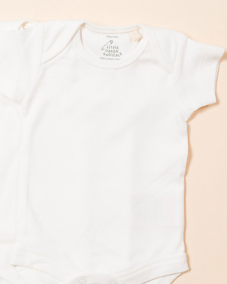 Little Green Radicals Natural Short Sleeve Baby Body - Single Pack - Cream - 100% Organic Cotton Short Sleeves Bodies