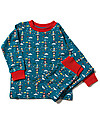 Little Green Radicals Pyjama Top and Joggers, Night Sky Rockets - Organic Fairtrade cotton Pyjamas