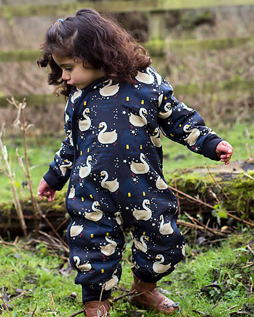 Little Green Radicals Snowsuit, Night Swimming - Super soft organic cotton lining Snowsuits