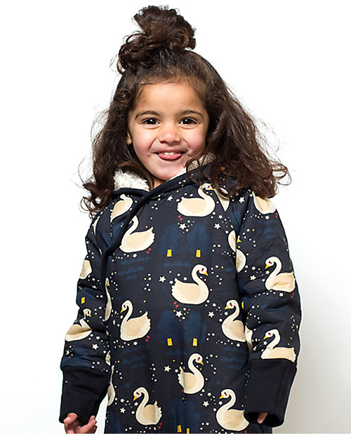 Little Green Radicals Snowsuit, Night Swimming - Super soft organic cotton lining Snowsuits