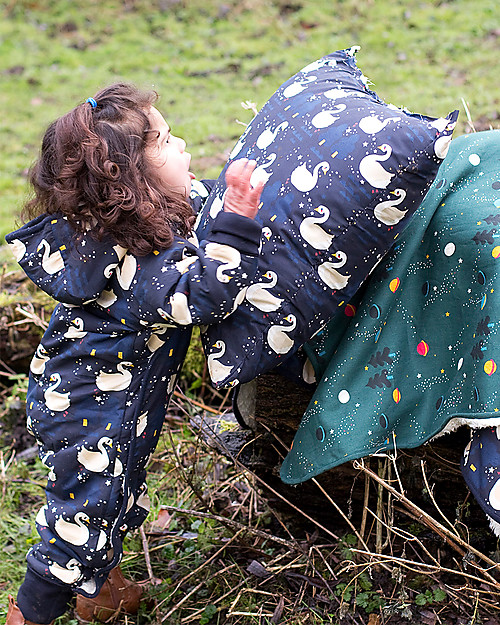 Little Green Radicals Snowsuit, Night Swimming - Super soft organic cotton lining Snowsuits