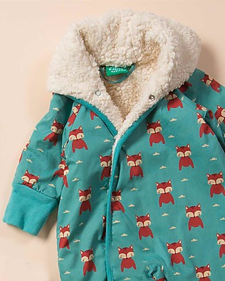 Little Green Radicals Snowsuit - Nightime Foxes - Super Soft organic cotton lining Snowsuits