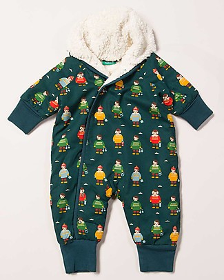 Little Green Radicals Snowsuit - Nordic Friends - Super soft organic cotton lining Rompers