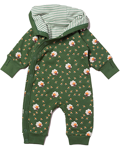 Little Green Radicals Snug as a Bug Suit - Golden Sheep - 100% organic cotton Babygrows