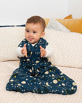Little Green Radicals Snuggly Slumbers Sleeping Bag 2 Tog - Moon & Stars Warm Sleeping Bags