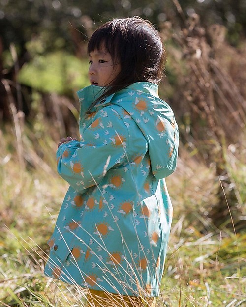 Little Green Radicals Waterproof Raincoat - Follow the Sun - Recycled Fabric and Organic Cotton Waterproof