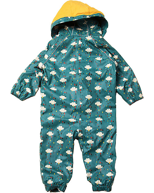 Little Green Radicals Waterproof  Splashsuit - Falling Water - Recycled Material + Cotton Lining Babygrows