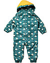 Little Green Radicals Waterproof  Splashsuit - Falling Water - Recycled Material + Cotton Lining Babygrows
