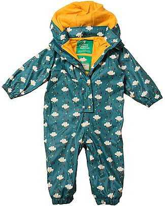 Little Green Radicals Waterproof Splashsuit - Falling Water - Recycled Material + Cotton Lining Rompers