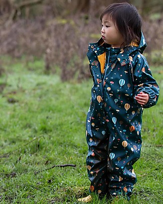 Little Green Radicals Waterproof Splashsuit - Higher Ground - Recycled Material + Cotton Lining Rompers