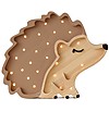 Little Lights LED Lamp with Dimmer - Hedgehog - Autumn Brown - Pinewood Bedside Lamps