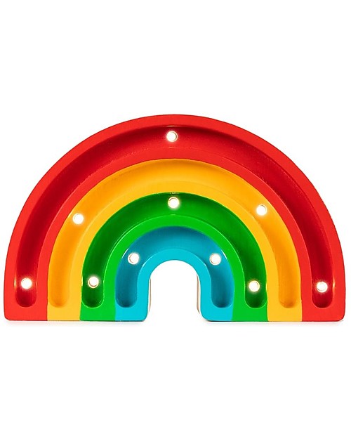 Little Lights LED Lamp with Dimmer - Mini Rainbow - 20x12 cm - Handmade in Pine Wood Bedside Lamps