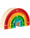 Little Lights LED Lamp with Dimmer - Mini Rainbow - 20x12 cm - Handmade in Pine Wood Bedside Lamps