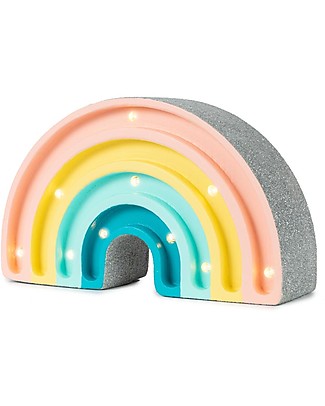 Little Lights LED Lamp with Dimmer - Mini Rainbow - Pastel - 20x12 cm - Handmade in Pine Wood Bedside Lamps