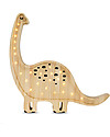 Little Lights LED Lamp with Dimmer - Natural Dinosaur - Pinewood Bedside Lamps