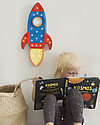 Little Lights LED Lamp with Dimmer - Navy Rocket - Pinewood Bedside Lamps