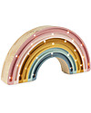 Little Lights LED Lamp with Dimmer - Retro Rainbow - 37x20 cm - Handmade in Pine Wood Bedside Lamps