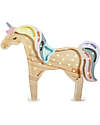 Little Lights LED Lamp with Dimmer - Unicorn - Rainbow - Pinewood Bedside Lamps