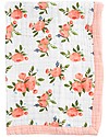 Little Unicorn Baby Blanket 75 x 100 cm - Watercolor Roses - 100% Cotton Muslin Muslin Swaddle