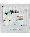 Little Unicorn Baby Quilt 120 x 120 cm, Traffic Jam -  4 layers of 100% cotton muslin Muslin Swaddle