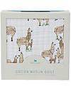 Little Unicorn Baby Quilt 120 x120 cm - Llama -4 layers of 100% cotton muslin Muslin Swaddle