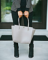 Little Unicorn Brookside, Vegan Leather Changing Bag, Taupe - With changing pad and stroller hooks Diaper Changing Bags