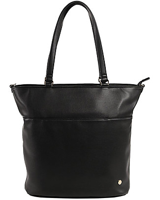 Little Unicorn Citywalk Tote Vegan Leather Changing Bag - Black - Changing mat included! Diaper Changing Bags & Accessories