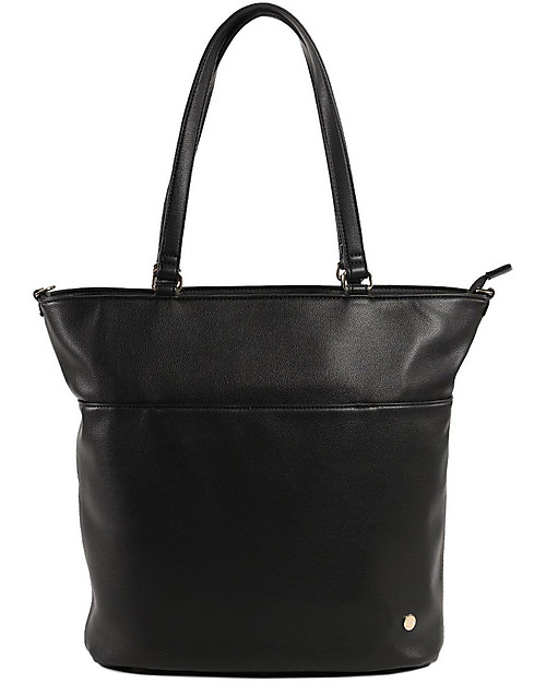 Little Unicorn Citywalk Tote Vegan Leather Changing Bag - Black - Changing mat included! Diaper Changing Bags