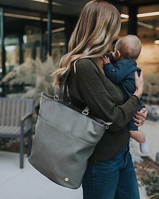 Little Unicorn Citywalk Tote Vegan Leather Changing Bag - - Changing mat included! Diaper Changing Bags & Accessories