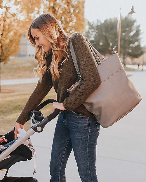 Little Unicorn Citywalk Tote Vegan Leather Changing Bag -  - Changing mat included! Diaper Changing Bags