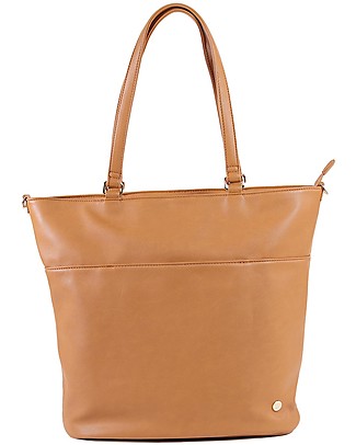 Little Unicorn Citywalk Tote Vegan Leather Changing Bag - Cognac - Changing mat included! Diaper Changing Bags & Accessories