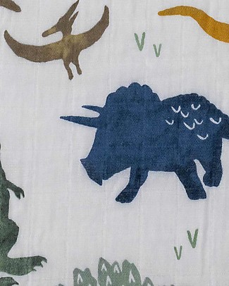 Little Unicorn Cotton Muslin Crib Sheet - Dino Friends Bed Sheets