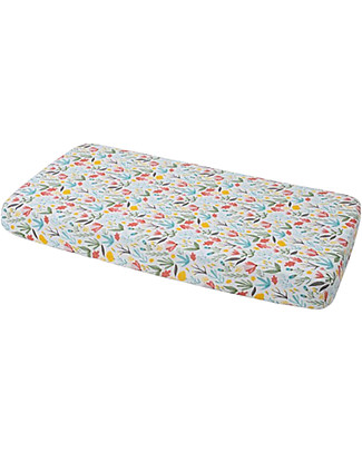 Little Unicorn Cotton Muslin Crib Sheet - Meadow Cradle Bed Linen