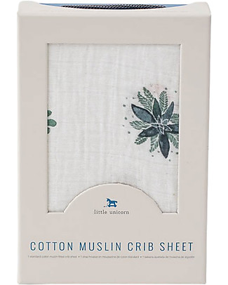 Little Unicorn Cotton Muslin Crib Sheet - Prickle Pots Bed Sheets