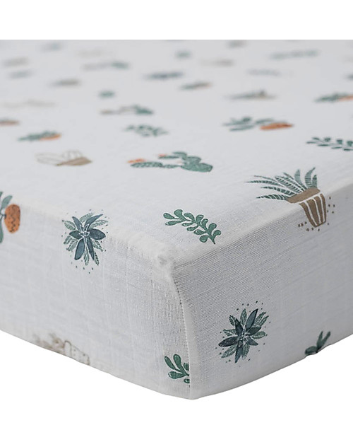 Little Unicorn Cotton Muslin Crib Sheet - Prickle Pots Cradle Bed Linen