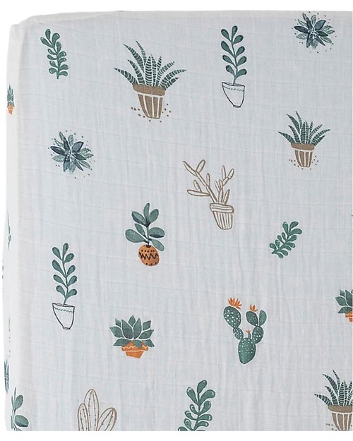 Little Unicorn Cotton Muslin Crib Sheet - Prickle Pots Cradle Bed Linen