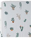Little Unicorn Cotton Muslin Crib Sheet - Prickle Pots Cradle Bed Linen