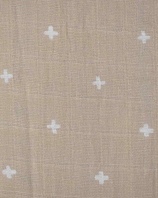 Little Unicorn Cotton Muslin Crib Sheet - Taupe Cross Bed Sheets